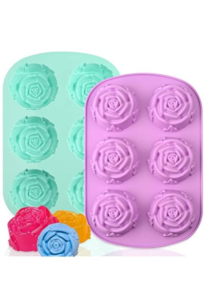 Generic قوالب حلوى سيليكون VELEGO ذات 6 تجويف، قطعتان من قوالب السيليكون غير ...