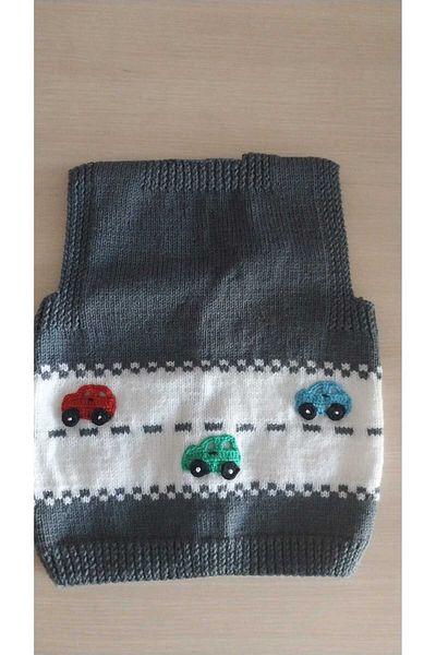 Papatyam Hand Knitted Knitting Baby Vest Hand Knitted Baby Kids Knitting Vest//Nako Luxurious Minnoş Knitted with Yarn