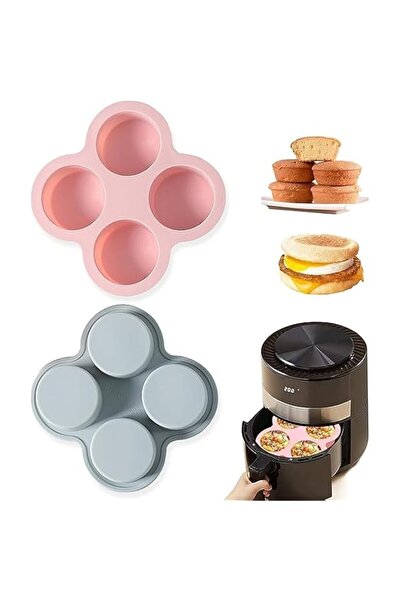 Generic قالب بيض مقلاة هوائية من السيليكون قابل لإعادة الاستخدام من IWTEIPAN،...