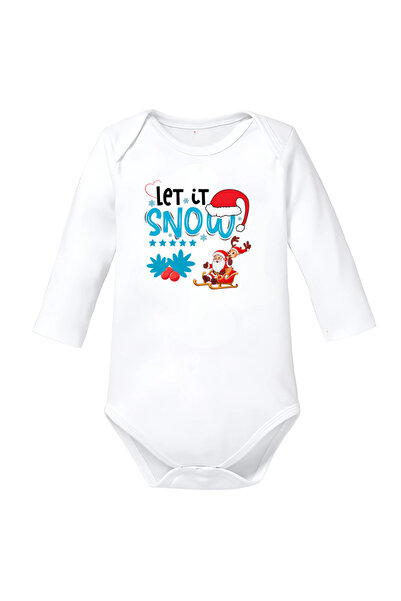 OEM Body copil alb Crăciun bumbac Merry Christmas mărimea 74