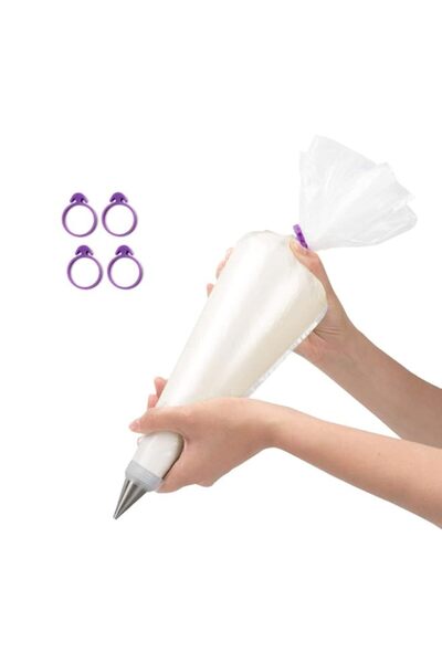 Generic أكياس معجنات سميكة مقاس 18 بوصة من ilauke، عبوة من 100 كيس، أكياس تزي...