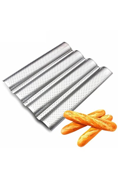 Generic قالب خبز أرغفة Amyli ذو 4 فتحات، قالب خبز مستطيل غير لاصق للمنزل