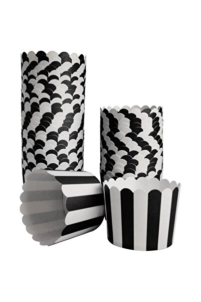 Generic ميلالا 100 قطعة من بطانات الكب كيك المخططة وأكواب الخبز وبطانات الماف...