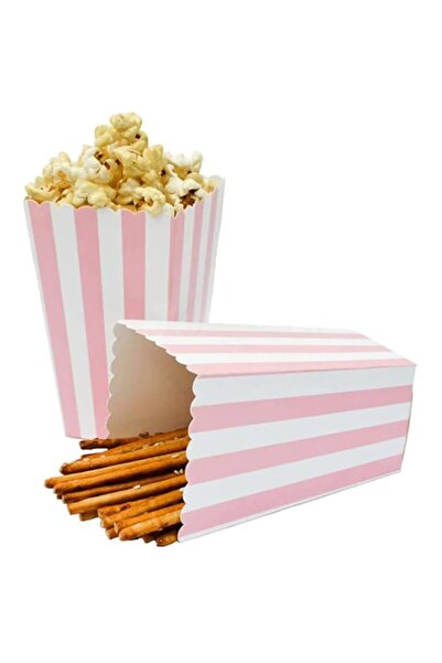 Generic SYOSI 48-Pack Stripe Paper Popcorn Box - Wedding Candy Food Favors, Birthday Party Decoration Suppl
