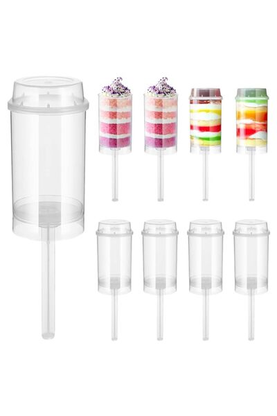 Generic حاملات الكيك الشفافة ذات الشكل الدائري من TERRIFI، 30 قطعة، حاويات بل...