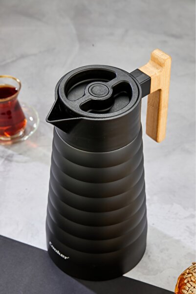 Cooker 2 Liter Stainless Thermos with Bamboo Handle – Double Layer Steel, Long-Term Heat Preservation