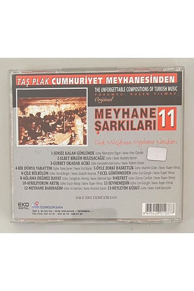 Özmüzik Plakçılık Ve Kasetçilik Mehane Songs from the Republic Tavern 11 Cd (Original Period Printing Cd)