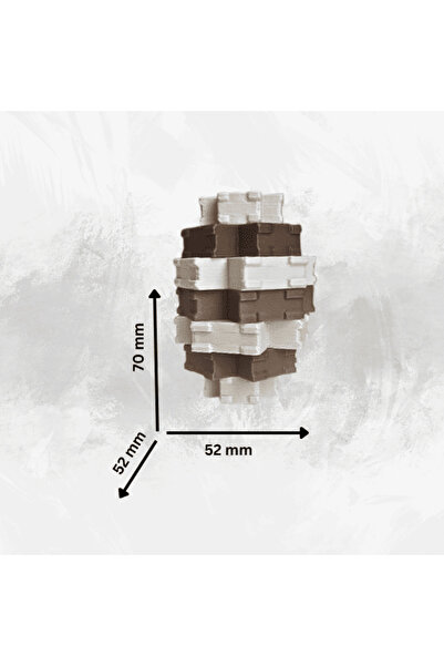 Lulu's Prints Figurina Giant Pinecone din Grow a Garden, Roblox, maro, crem, plastic, printat 3D, 52x52x70 mm