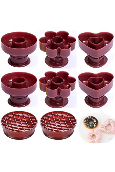 Generic مجموعة من 8 قطع لصنع الدونات من أزوني، قوالب دونات مبتكرة غير لاصقة، ...