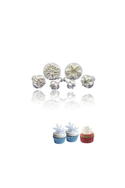 Generic مجموعة قوالب بسكويت على شكل رقاقات ثلج من Sweet Seven - أداة بلاستيكي...