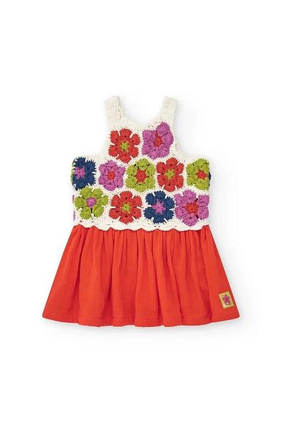 Tuc Tuc Girl's Crochet Floral Dress