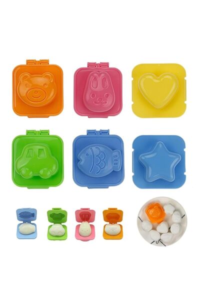 Generic مجموعة قوالب أرز على شكل حيوان من نالاينا - 6 قطع من قوالب صنع كرات ا...