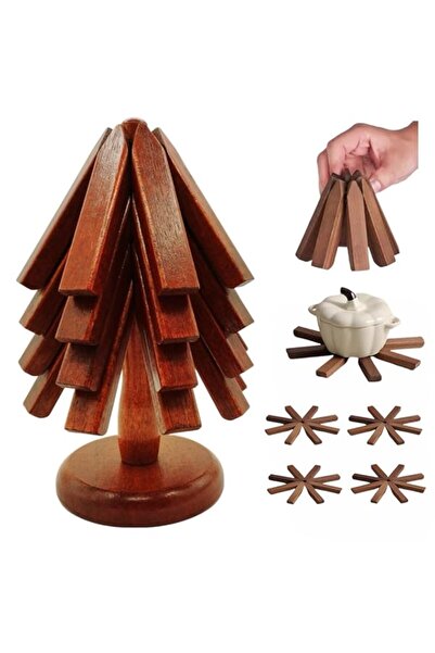 Generic قواعد أكواب خشبية من نيشياك، وسائد مقاومة للحرارة للمطبخ، مجموعة حوام...