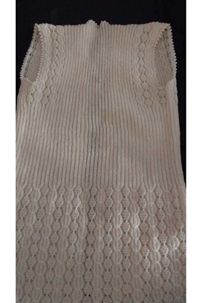 Papatyam El Örgüsü Şiş İşi Yelek/Örgü Yelek/Çeyizlik Yelek/El İşi Gelin Yeleği/Alize Angora İpten/75 cm Boy