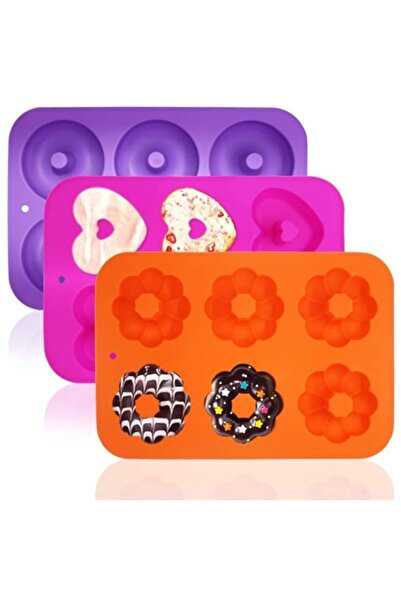 Generic قوالب صنع الدونات السيليكونية من فاين جود، قوالب الكب كيك، قوالب صنع ...