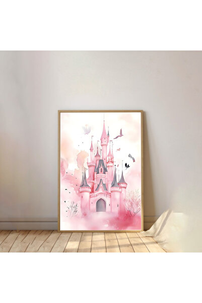 Dekorsiahome Pictură pentru cameră pentru copii cu rame din lemn dintr-o sing...