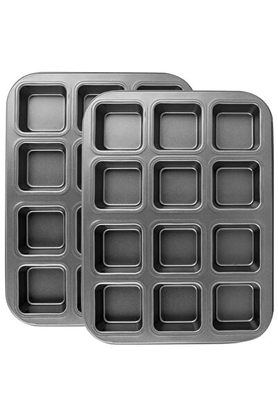 Generic قالب خبز صغير غير لاصق من Beasea مكون من 12 تجويفًا، قالب براوني، قال...