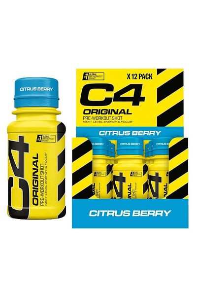 C4 Original Pre-Workout Shot 60ml Citrus Berry Pack of 12