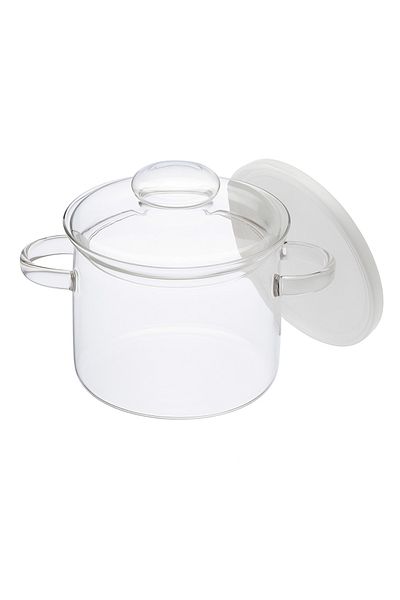 Simax Glass Pot 2 Lt – with Lid + Trivet Gift – Heat Resistant Borosilicate Glass – Bpa Free