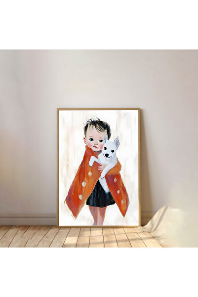 Dekorsiahome Πίνακας Παιδικού Δωματίου με Ξύλινο Πλαίσιο Μονοκόμματο TK1048