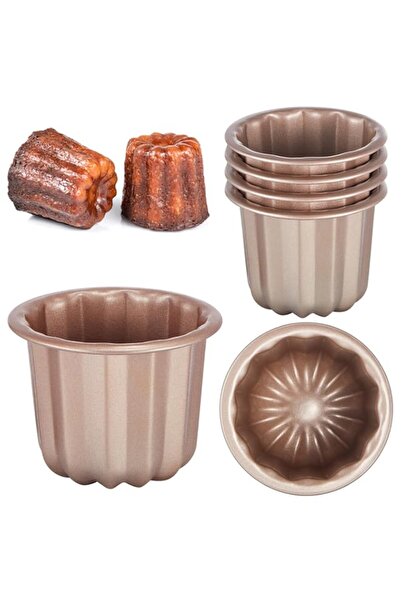 Generic قوالب كيك كانيل من كاست ويف، 6 قطع، مقاس 2.9 بوصة، قوالب معجنات كانيل...