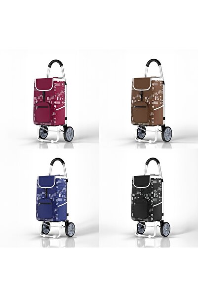 Vadi Katlanabilir Alüminyum Gövdeli Desenli Sessiz Tekerlekli Pazar Alışveriş...