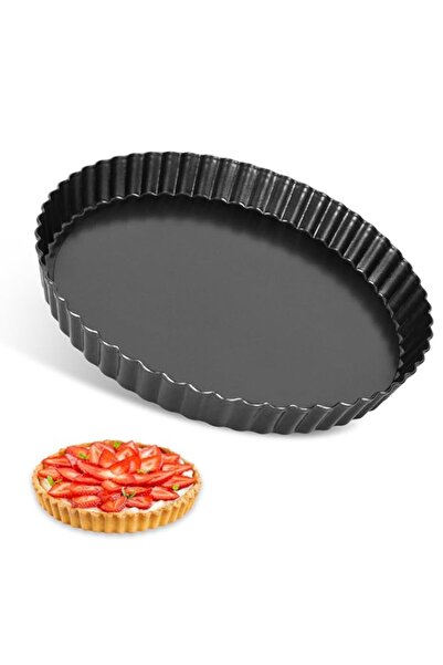 Generic قالب كيش SEGNAYEN، قالب تارت 30 سم بقاعدة قابلة للفك، طبق دائري عميق ...