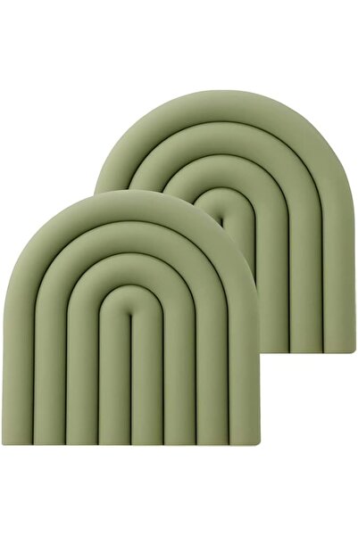 Generic حاملات أواني الطعام من شيك آبود، قطعتان من السيليكون الجمالي للأواني ...