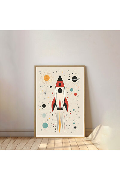 Dekorsiahome Jednodijelna slika za dečiju sobu sa drvenim okvirom TK1077