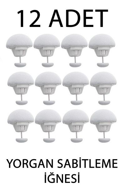 Tiesa Home 12Pcs Bed Sheet Quilt Cover Fixing Needle Button Clip Fixer White