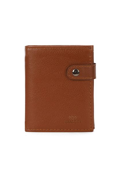 tuldar Men's Leather Coin Holder Card Holder Wallet (10X12Cm) - Tan