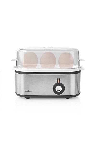 Generic NEDIS KAEB120EAL Egg Boiler | 3 Eggs | Measuring Cup | Warning signal | Aluminium/Black