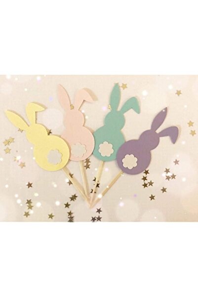 Generic زينة كب كيك على شكل أرنب عيد الفصح | زينة كب كيك على شكل أرنب يتحول إ...