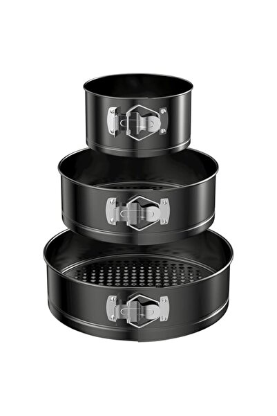 Generic قالب كيك مفتوح من وين جلوج، 3 قطع، صينية خبز دائرية 12/18/22 سم، صيني...