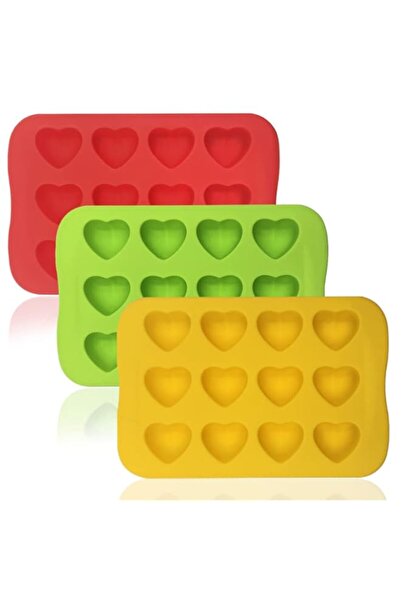 Generic قوالب سيليكون على شكل قلب من داكوان، 3 عبوات، 12 تجويفًا، قالب سيليكو...