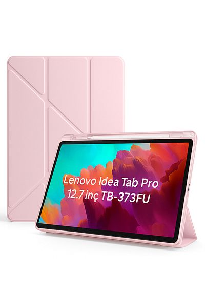 UnDePlus حافظة Lenovo Idea Tab Pro مقاس 12.7 بوصة TB-373FU ثلاثية الطي مع حجرة للقلم