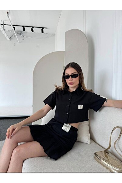 MU&ME BOUTİQUE Set Short Skirt+Crop Shirt