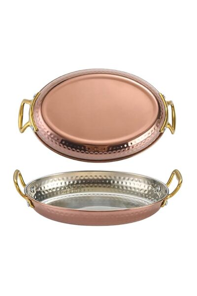 Generic مقلاة باييلا إسبانية بيضاوية من الفولاذ المقاوم للصدأ 304، وعاء باييل...