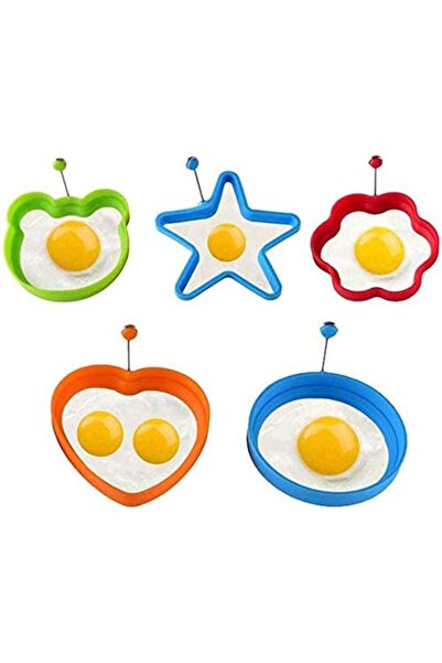 Generic KASTWAVE 5 Pcs Egg Ring, Fried Egg Mold, Egg Separator, Silicone Non-...