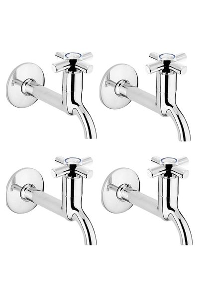 CPU ELEKTRONİK 4-Piece Plus Open Close 4-Hand Chrome Spin Tap Single Input Through the Wall