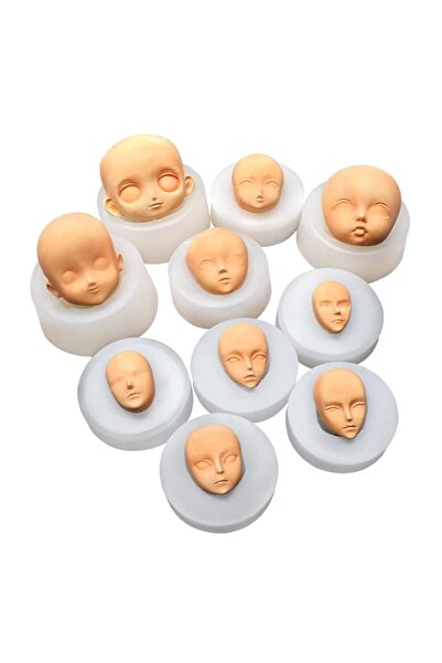 Generic قوالب سيليكون على شكل وجه إنسان من Cestony، 10 قطع، لعمل الكيك والفون...