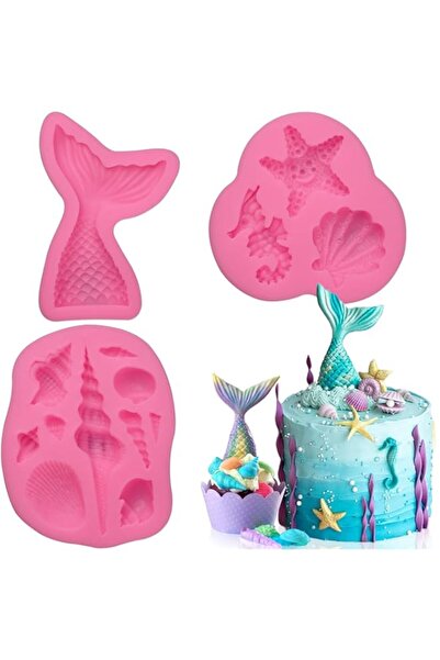 Generic قالب فوندان سيليكون على شكل حورية البحر من ساكولا - ذيل حورية البحر، ...