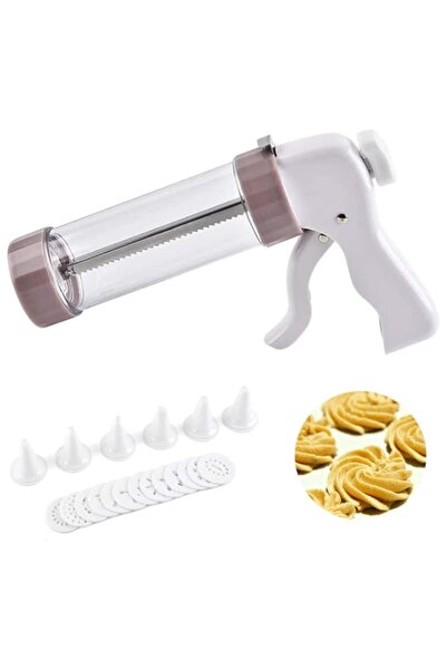 Generic مجموعة مسدس ضغط البسكويت KASTWAVE، صانع البسكويت DIY مع 13 قرصًا و6 ر...