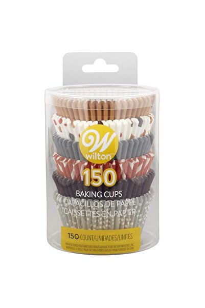 Generic أكواب خبز قياسية مطبوعة من ويلتون، باللون البني والبرتقالي والرمادي و...