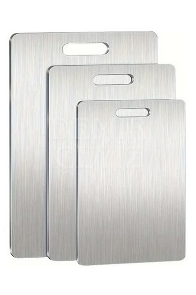 Demir Çeyiz Dmr Life 3 Size 18/10 Stainless Steel Antibacterial Cutting Board |   Buy 3 Pay 2 Deal!