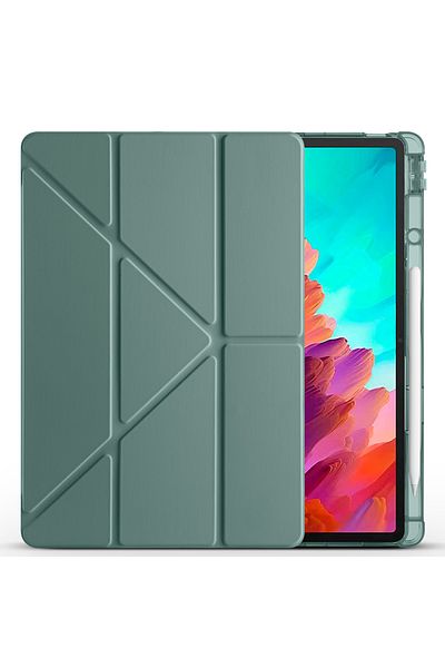 UnDePlus حافظة Lenovo Idea Tab Pro مقاس 12.7 بوصة TB-373FU ثلاثية الطي مع حجرة للقلم