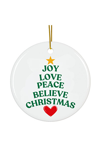 OEM Ornament Acrilic Craciun, 8 cm, mos craciun brad vintage