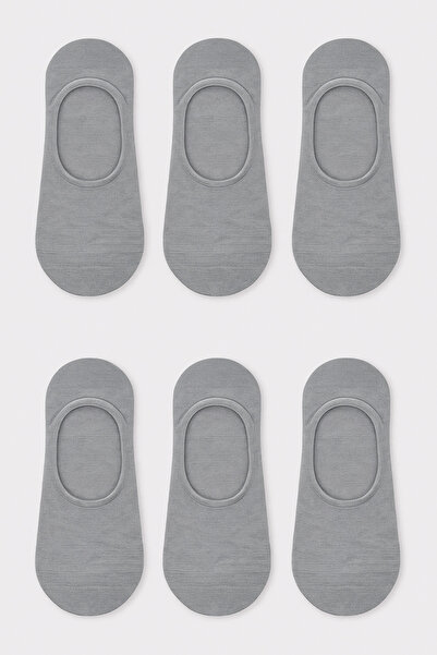 Parti Station Σετ με 6 κάλτσες μπαλαρίνας από 80% βαμβάκι, αντιολισθητικό τακούνι χωρίς ραφή