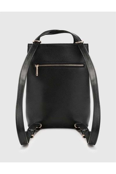 İLVİ Anke Floter Leather Black Women's Backpack
