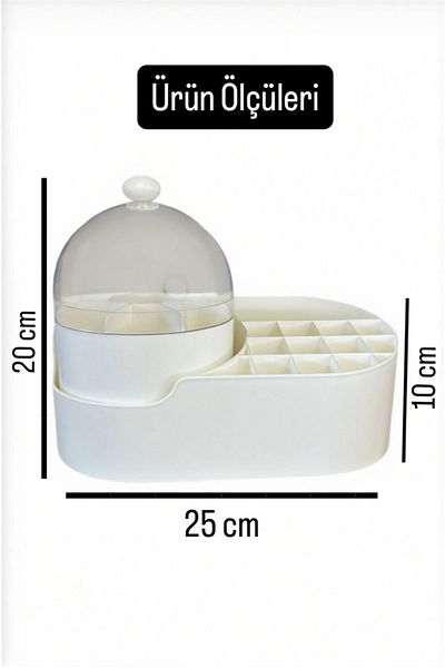 Bayev Deluxe Senfony Rotatable Stand Makeup Organizer - Brush Makeup Organizer with Compartments
